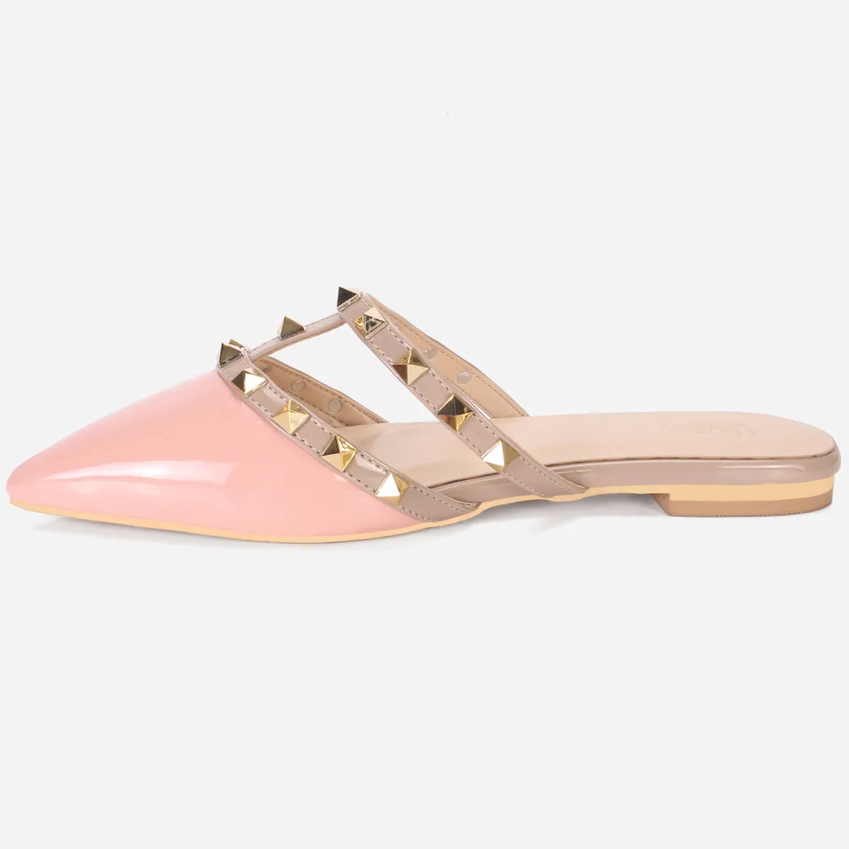 Womens "FRIDA" Adorned Pointed Slide In Slipper