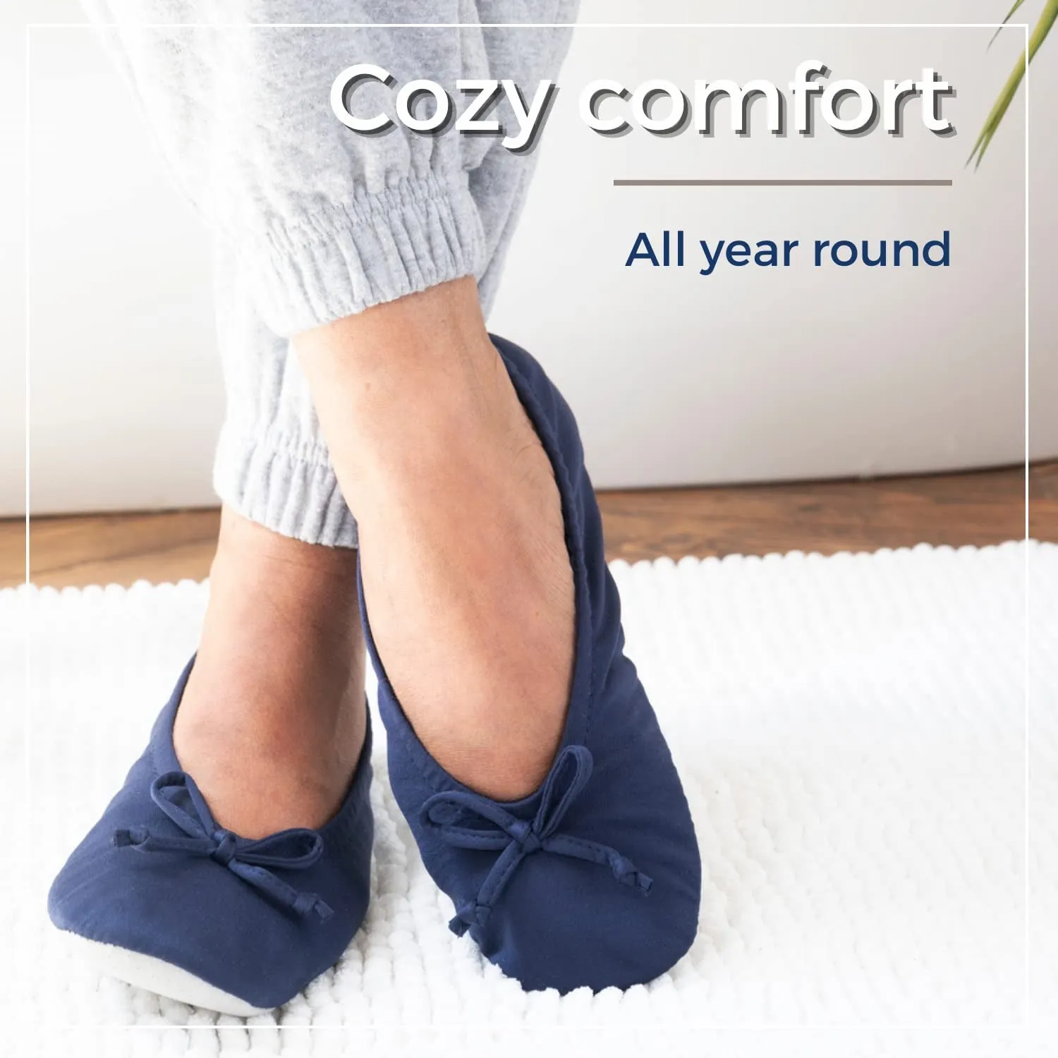 Women'S Satin Ballerina Slippers with Classic Ribbon or Soft Tie Bow and Suede Sole