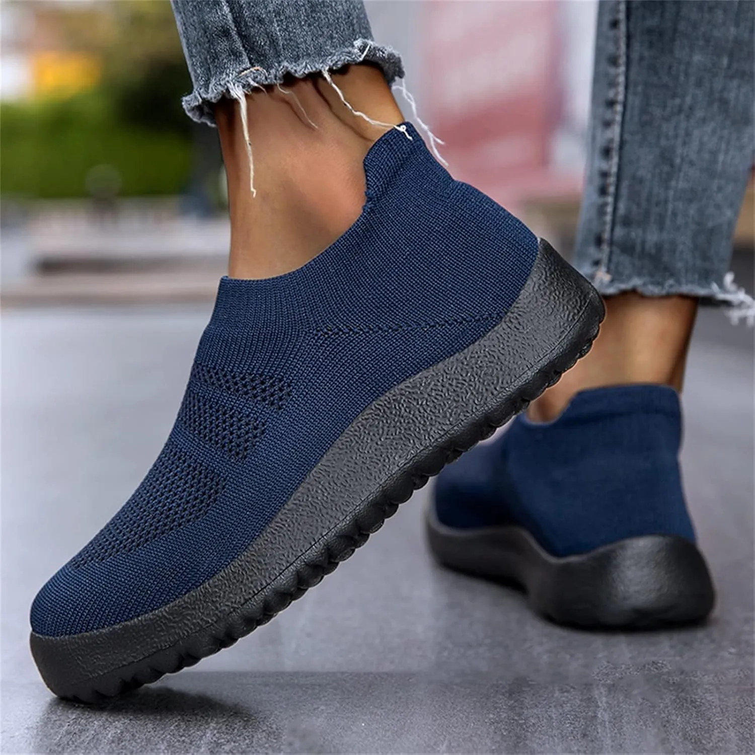 Womens Slip On Walking Shoes Non Slip Running Shoes Non Slip Work Shoes Women Wide Feet Black Casual Shoes Fashion Sneakers Red Tennis Shoe White Loafers