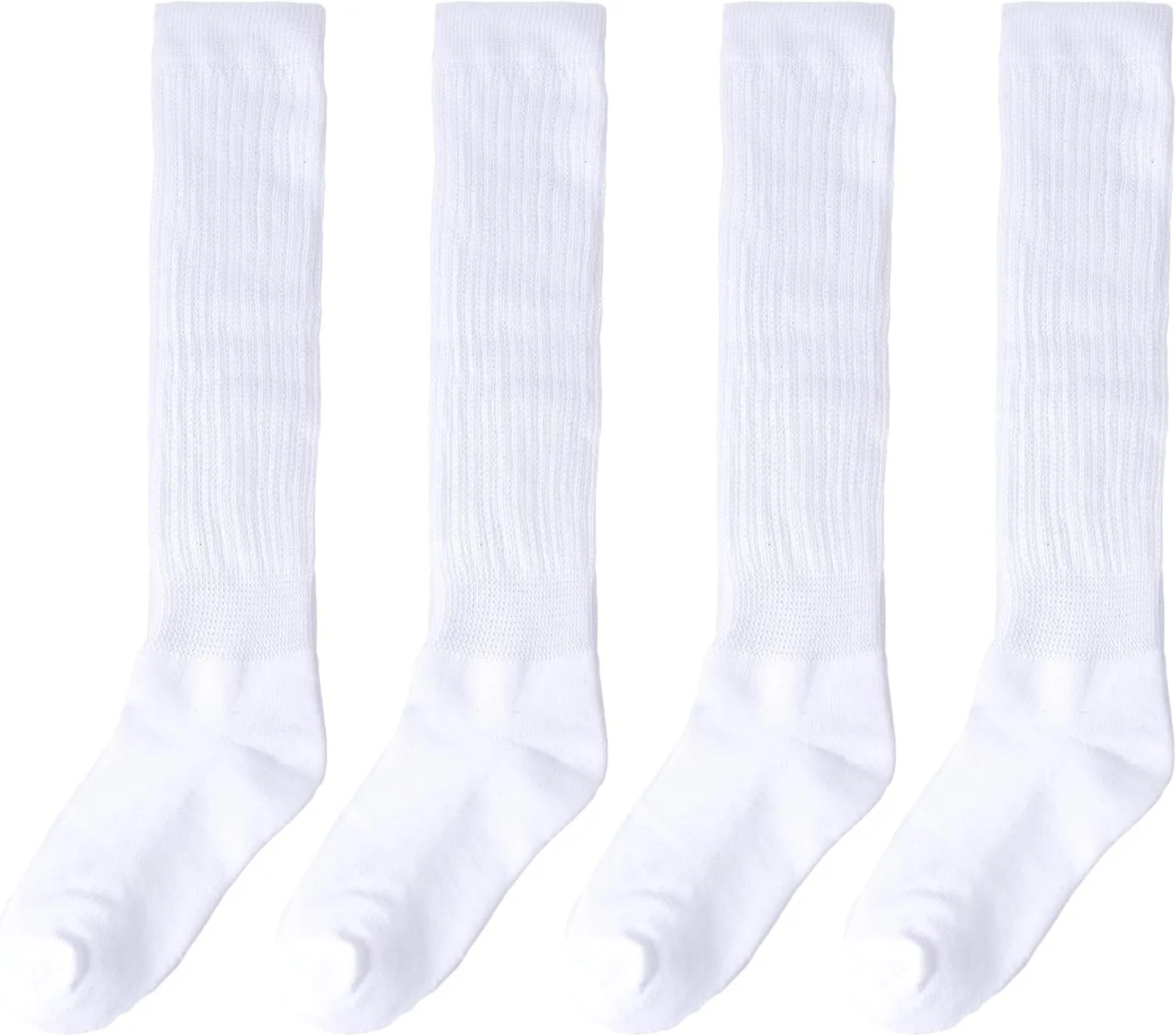 Women's Slouch Socks, Knit Ribbed Scrunchy Long Cozy Boot Socks, Size 6-11, Girls Knee High Warm Stacked Socks