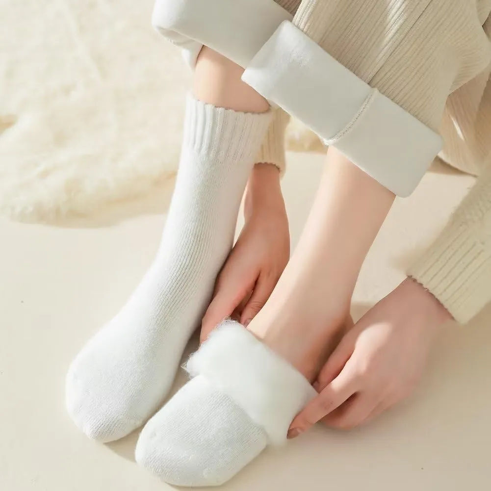 Womens Super Thick Wool Socks - Soft Warm Comfort Casual Crew Winter Socks (Pack of 3-5), Multicolor