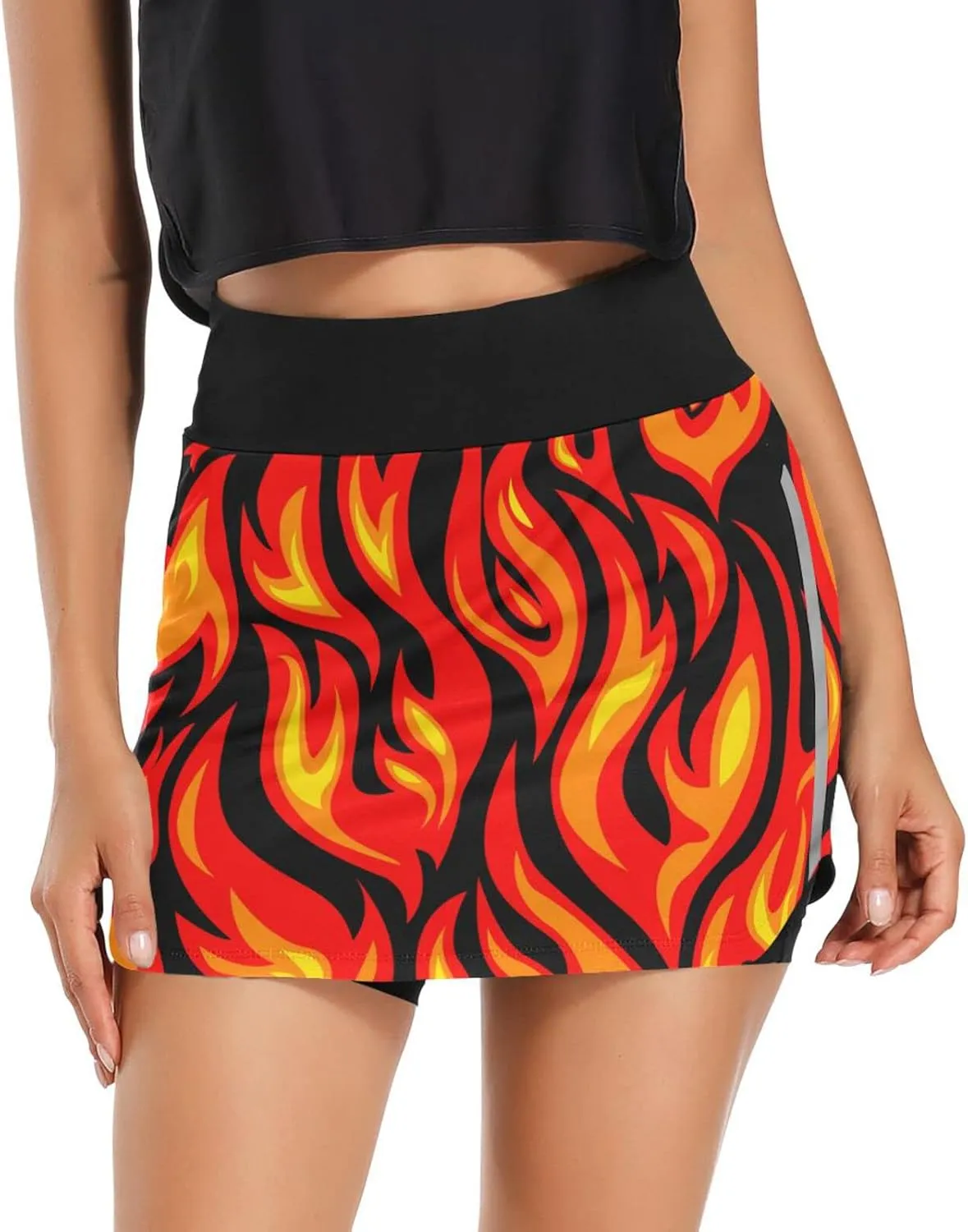 Women's Tennis Skirt Inner Shorts Lightweight Golf Casual Sports Skirt with Pockets