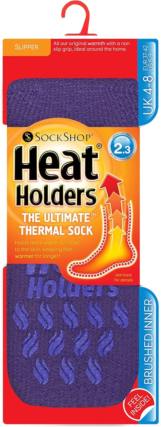 women's Thermal Heat Holders Gripper Slipper Socks 5-9 Candy Size US