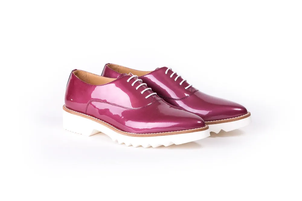 Women's Violet Patent Lace Up EX-312