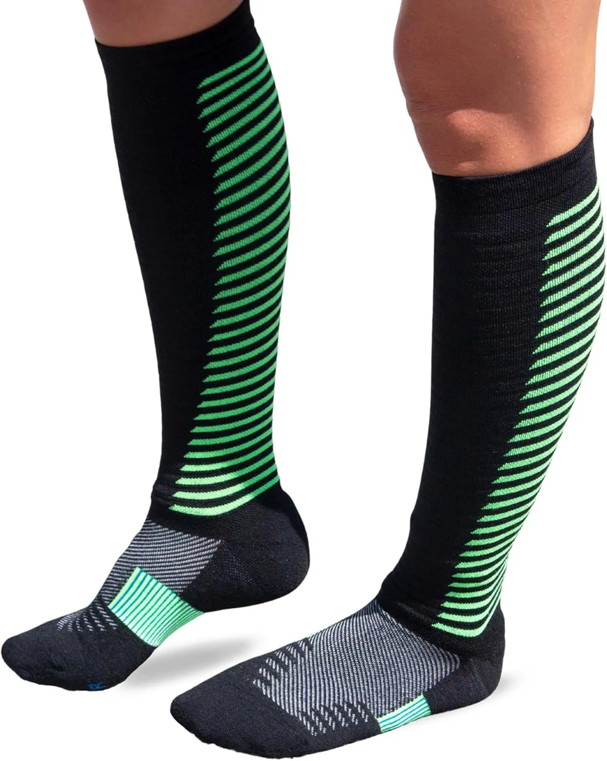 Wool Compression Ski Socks - Ultra Compression Thermal Boot Socks for Skiing Hiking Hunting Cold Weather