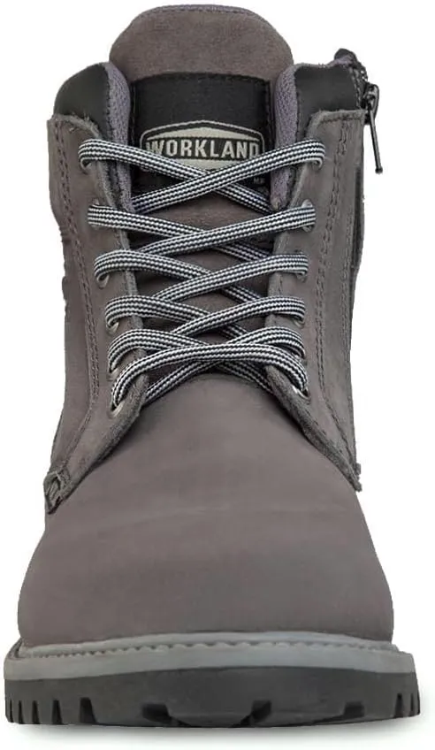 WORKLAND 77607 Casual Boots for Men - Lightweight Lace-up Hiking Shoes for Men - Slip Resistant Soft Toe Leather Boots for Men - Work Boots for Men - Botas para Hombre