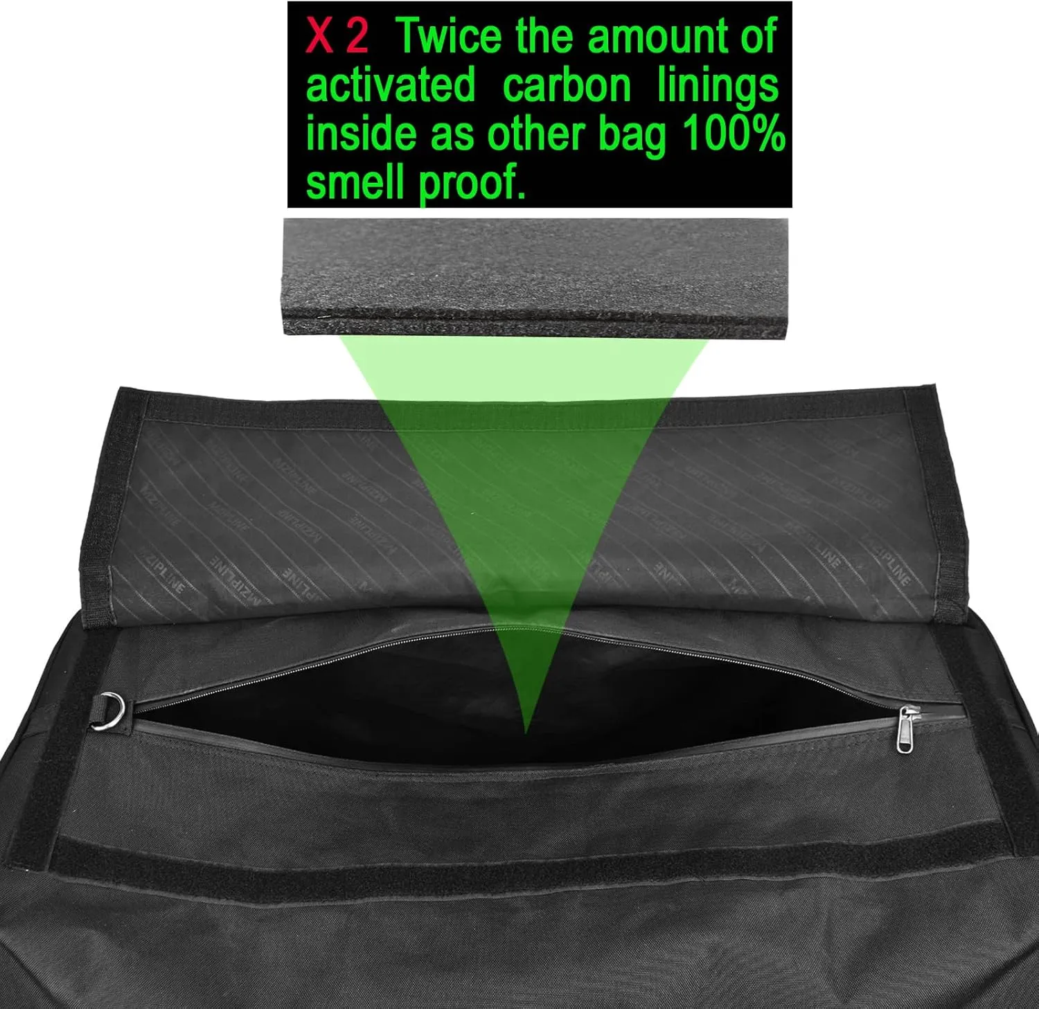 XL Large Duffle Bag-Smell Proof-Bag Resistant Sport Gym Overnight Weekender Bag,Big Capacity Travel Duffel Holdall Bag With Carbon Lining (Black, Large)