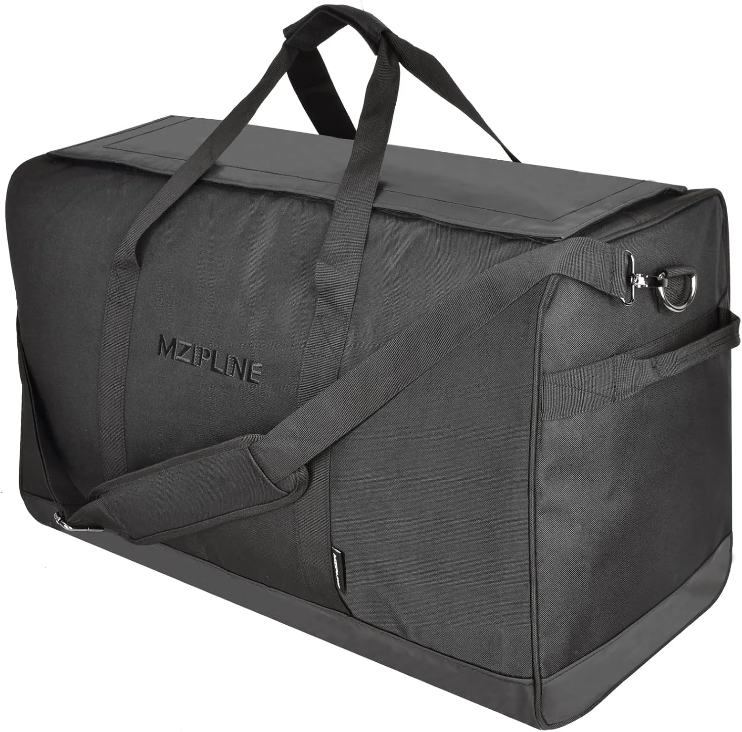 XL Large Duffle Bag-Smell Proof-Bag Resistant Sport Gym Overnight Weekender Bag,Big Capacity Travel Duffel Holdall Bag With Carbon Lining (Black, Large)