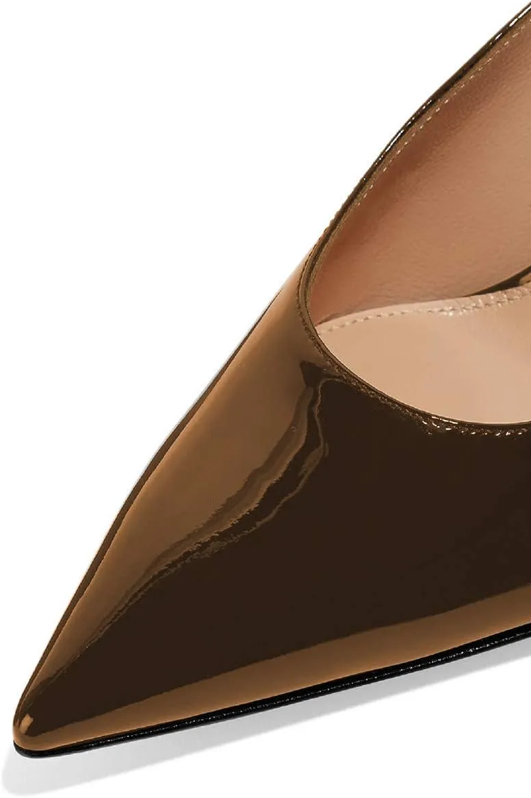 XYD Women High Heels Mules Pointed Toe Slip On Slide Sandals Fashion Dress Slipper Shoes
