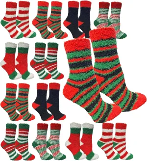 Yacht & Smith Womens Christmas Socks, Novelty Holiday Socks, Fun Colorful Festive, Crew, Slipper Socks