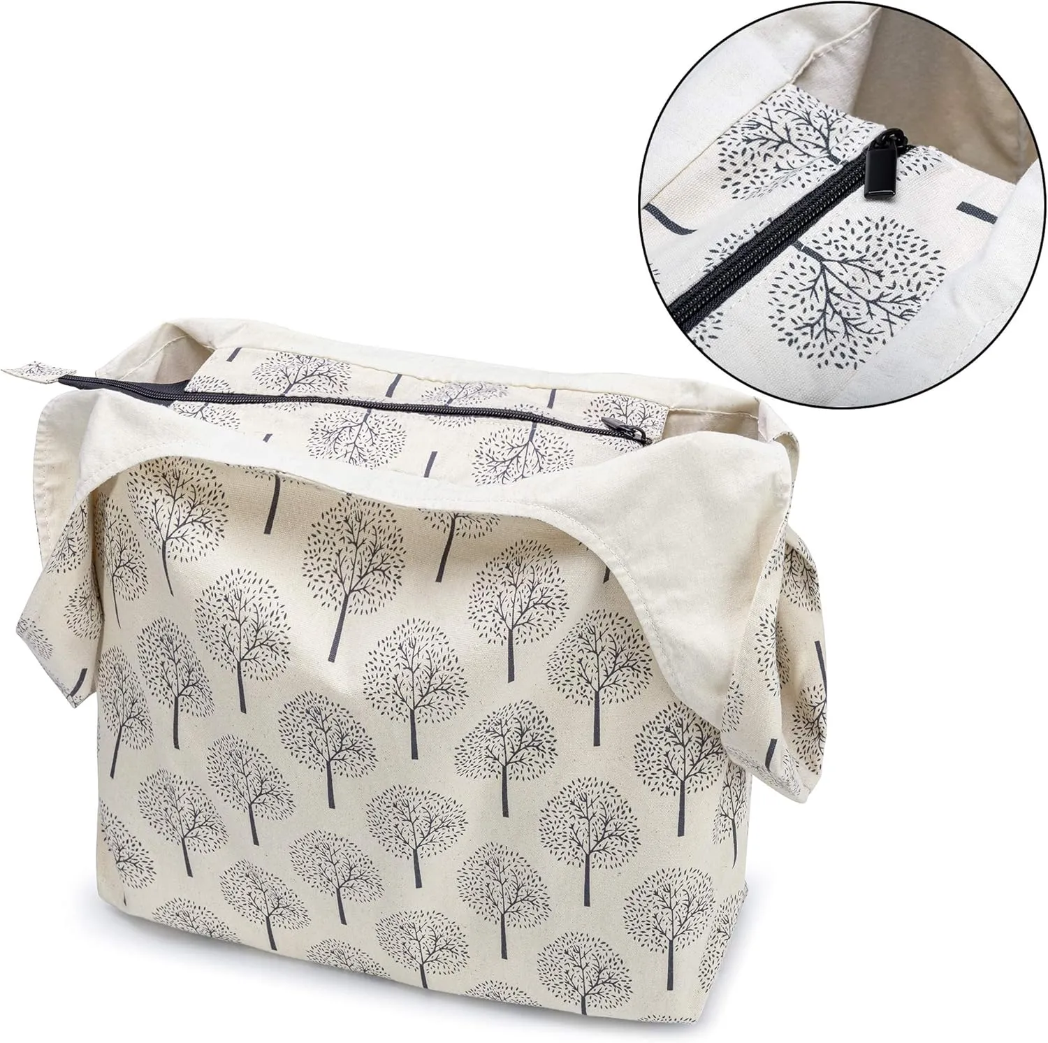 Yarwo Knitting Yarn Bag, Tote Bag for Knitting Needles, Yarns and Unfinshed Project, Tree (Bag Only, Patented Design)