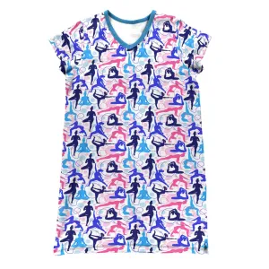 Yoga Shineful V-neck Nightshirts Flexible Pose