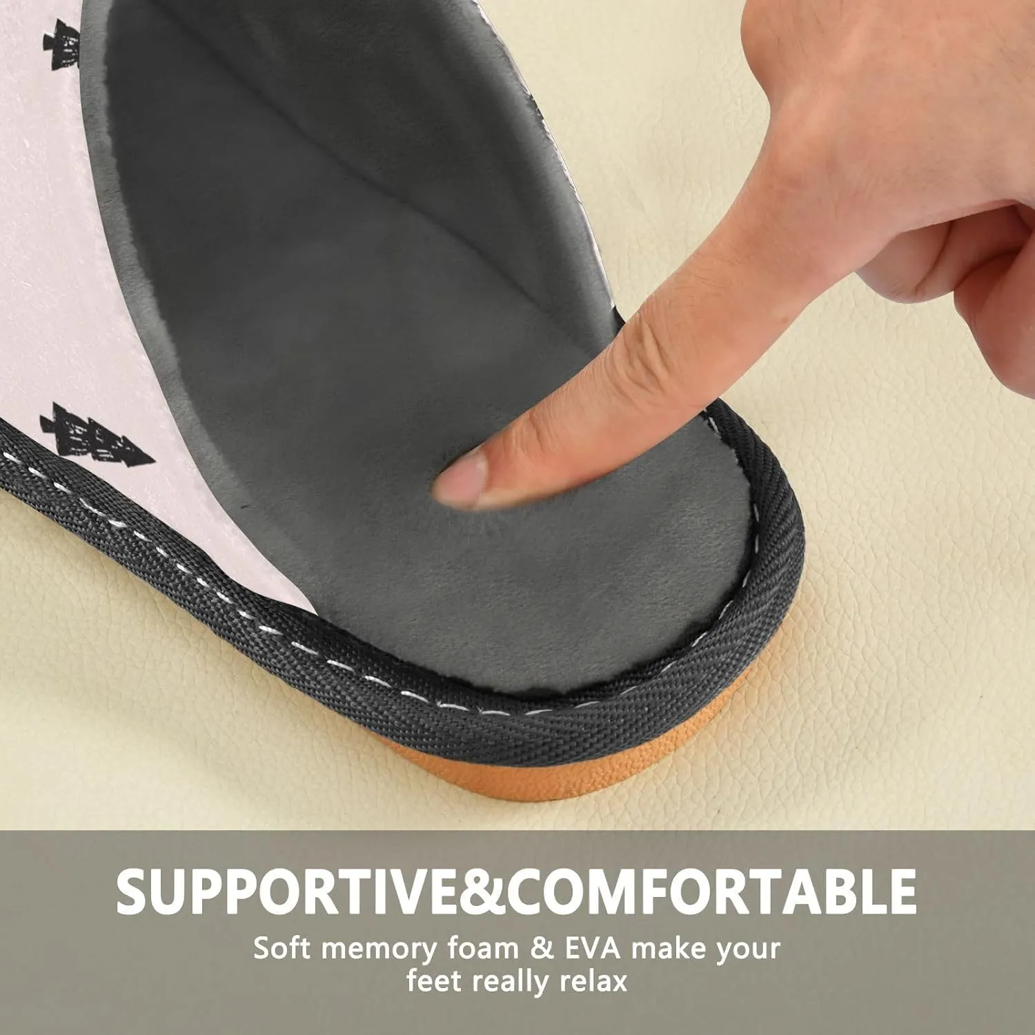 Yuiboo Women's Slipper Indoor House Slippers For Women Womens Slipper Memory Foam Women'S House Slippers Cozy Women'S