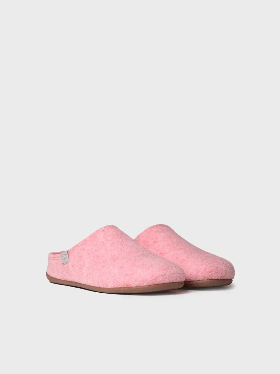 Zapatilla tipo zueco para mujer en fieltro reciclado | MONA-FR