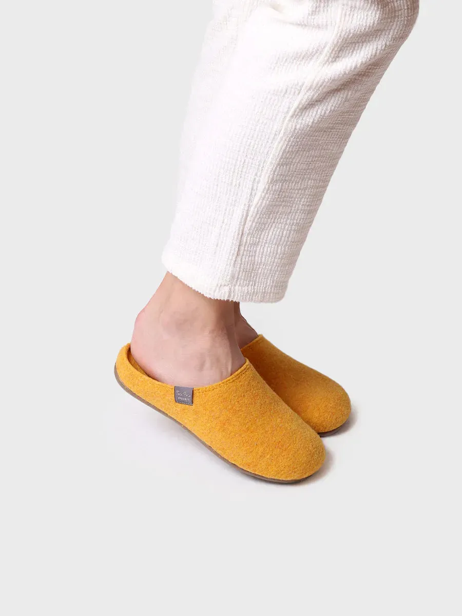 Zapatilla tipo zueco para mujer en fieltro reciclado | MONA-FR