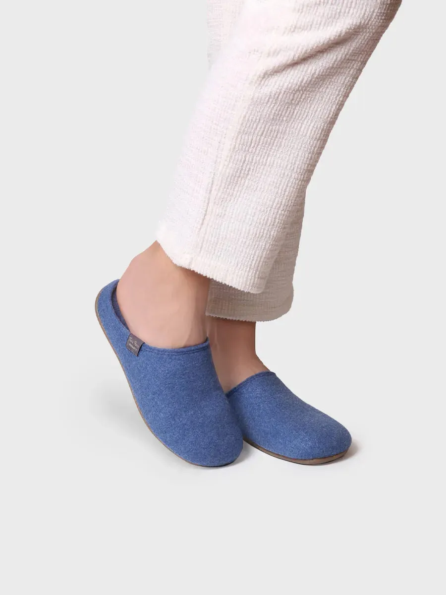 Zapatilla tipo zueco para mujer en fieltro reciclado | MONA-FR