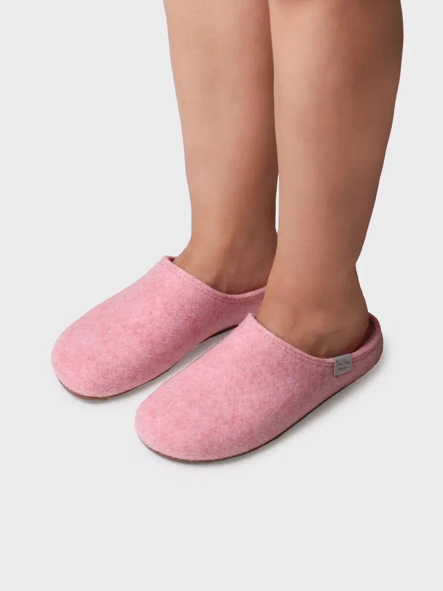 Zapatilla tipo zueco para mujer en fieltro reciclado | MONA-FR