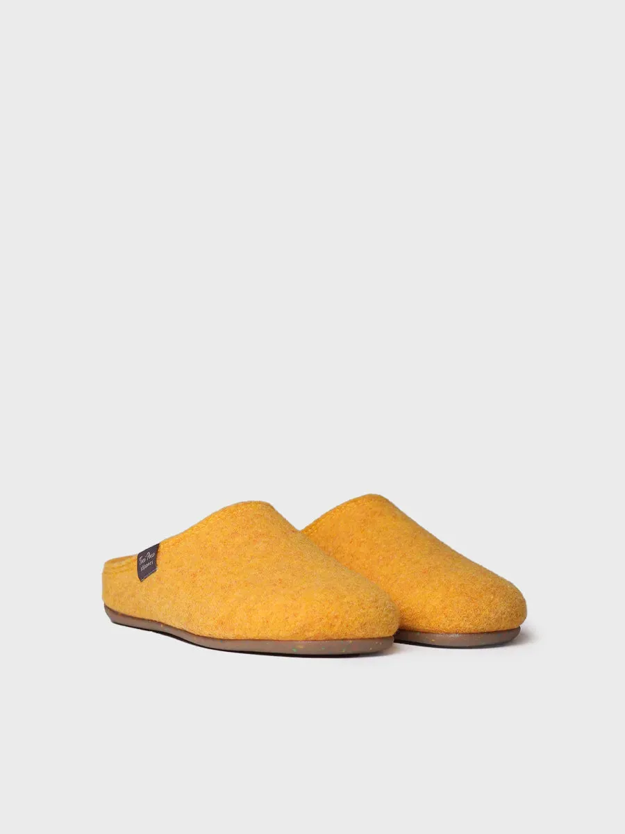 Zapatilla tipo zueco para mujer en fieltro reciclado | MONA-FR